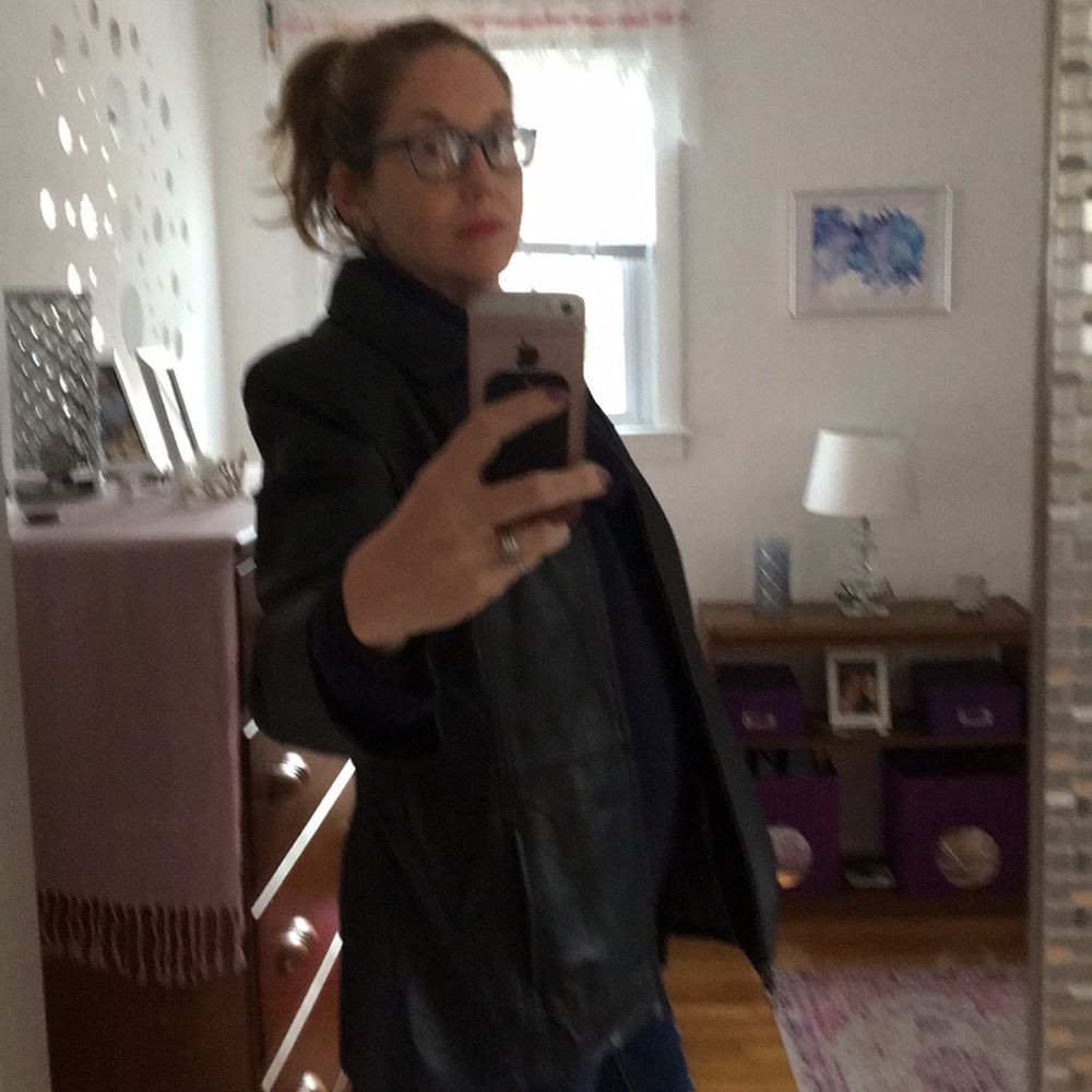 Ladies lamb leather jacket sz L